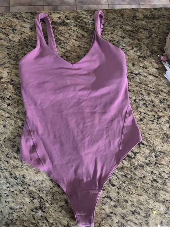 lululemon athletica Tops - lululemon athletica Mauve Pink Scoop-Front align Bodysuit
